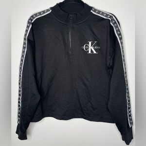 Calvin Klein Black Logo Half-Zip Pullover